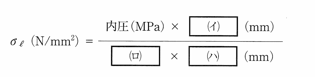 導管の軸方向応力の図